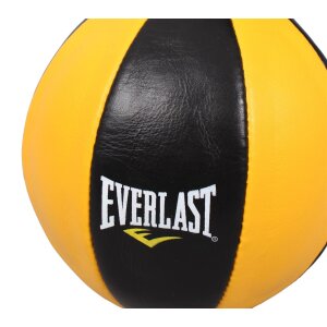 Everlast Doppelend Ball Leder schwarz/gelb