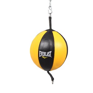 Everlast Doppelend Ball Leder schwarz/gelb